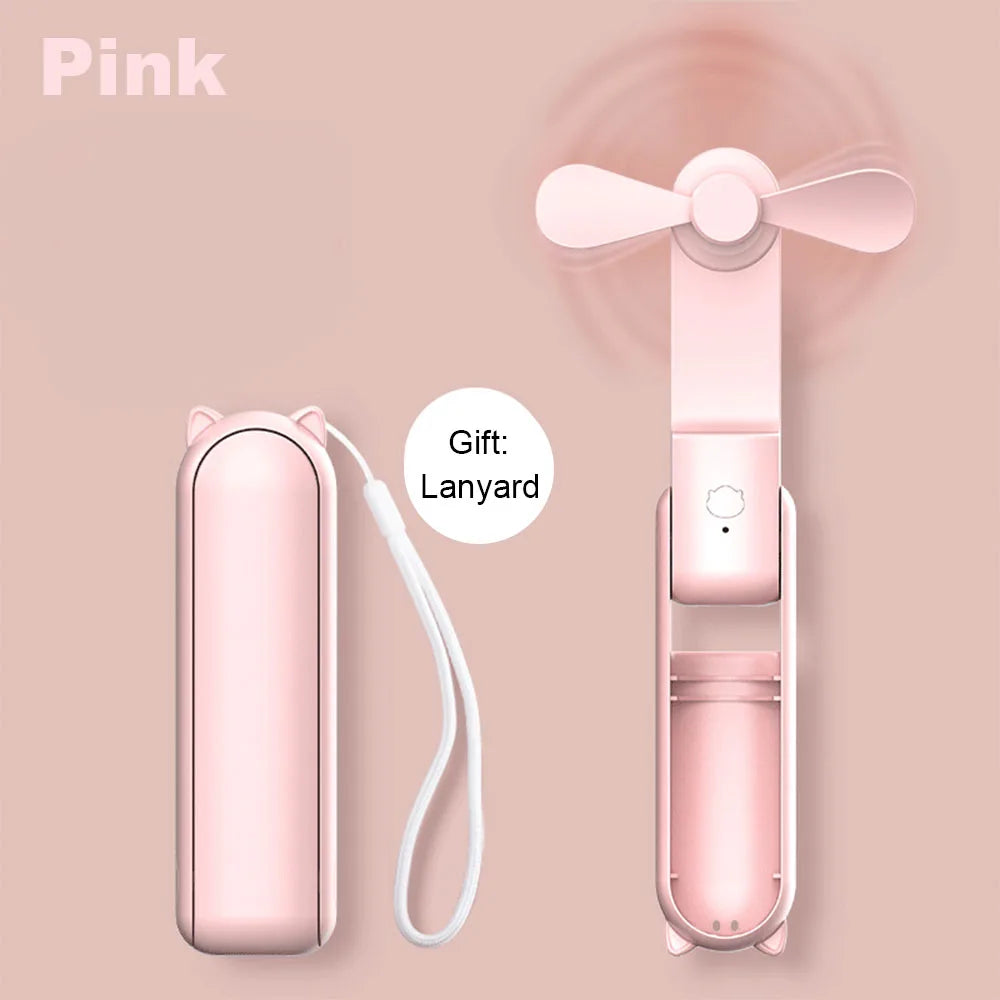 Portable USB Rechargeable Handheld Fan