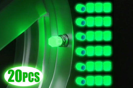 Glow-in-the-Dark Tyre Valve Caps