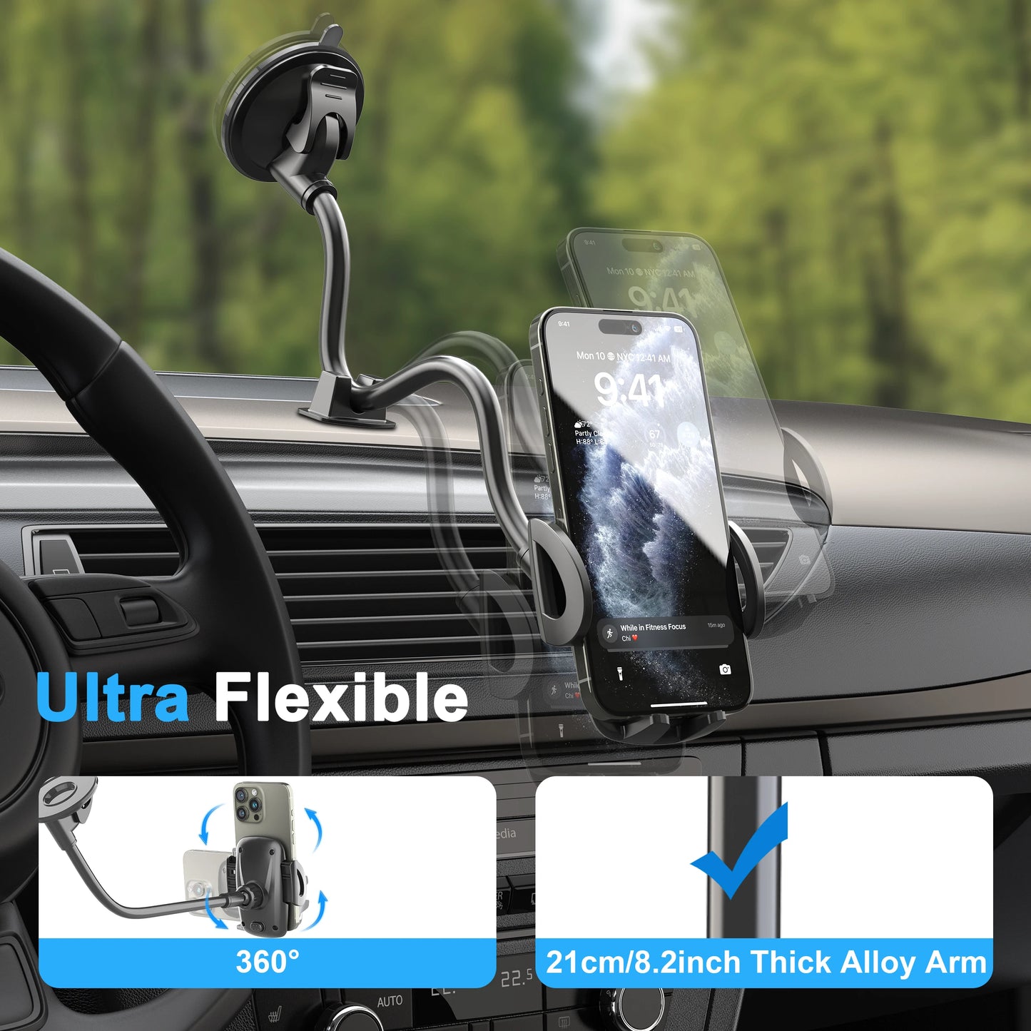 Flexible Windshield Car Phone Mount