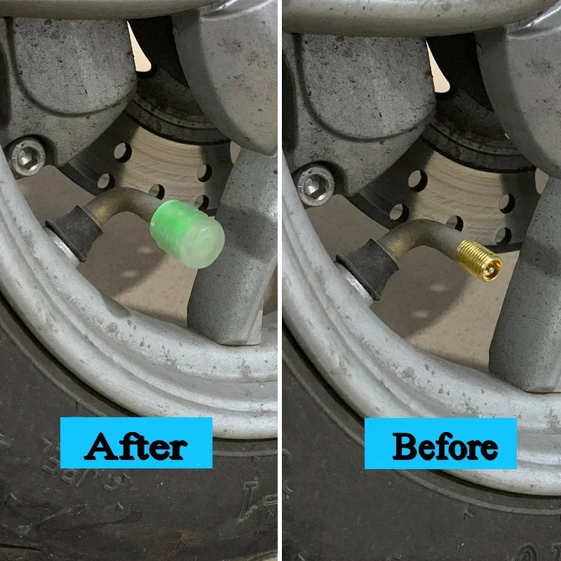 Glow-in-the-Dark Tyre Valve Caps