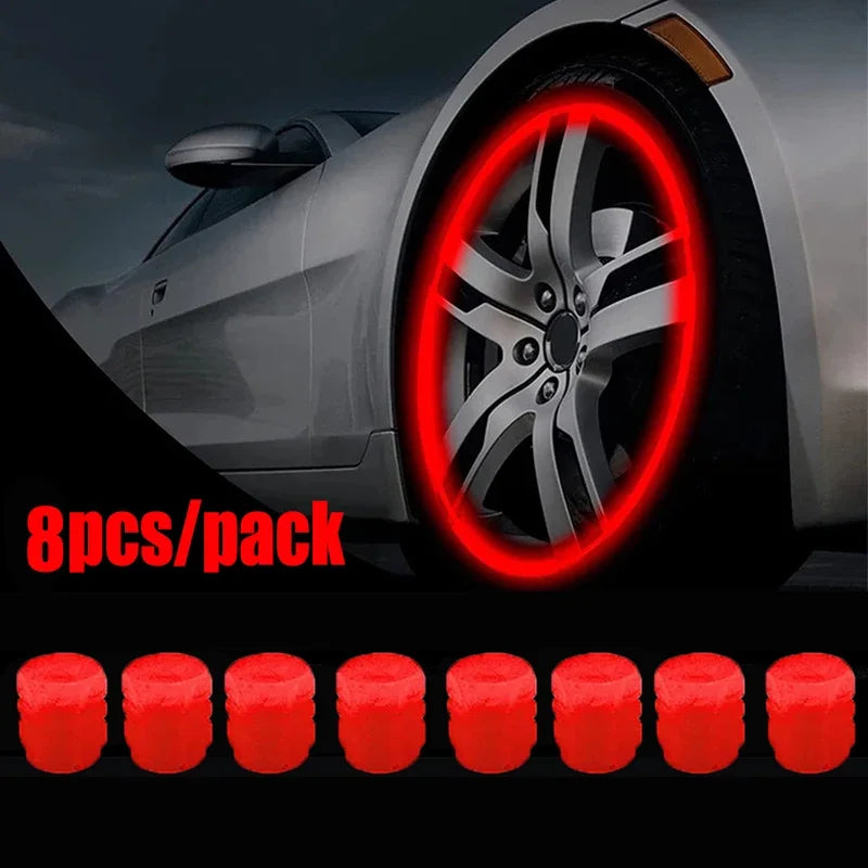 Glow-in-the-Dark Tyre Valve Caps