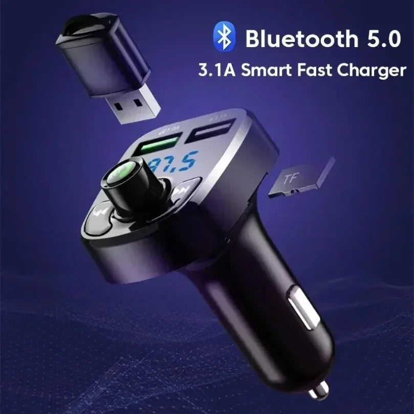 Bluetooth FM Transmitter & Fast Car Charging