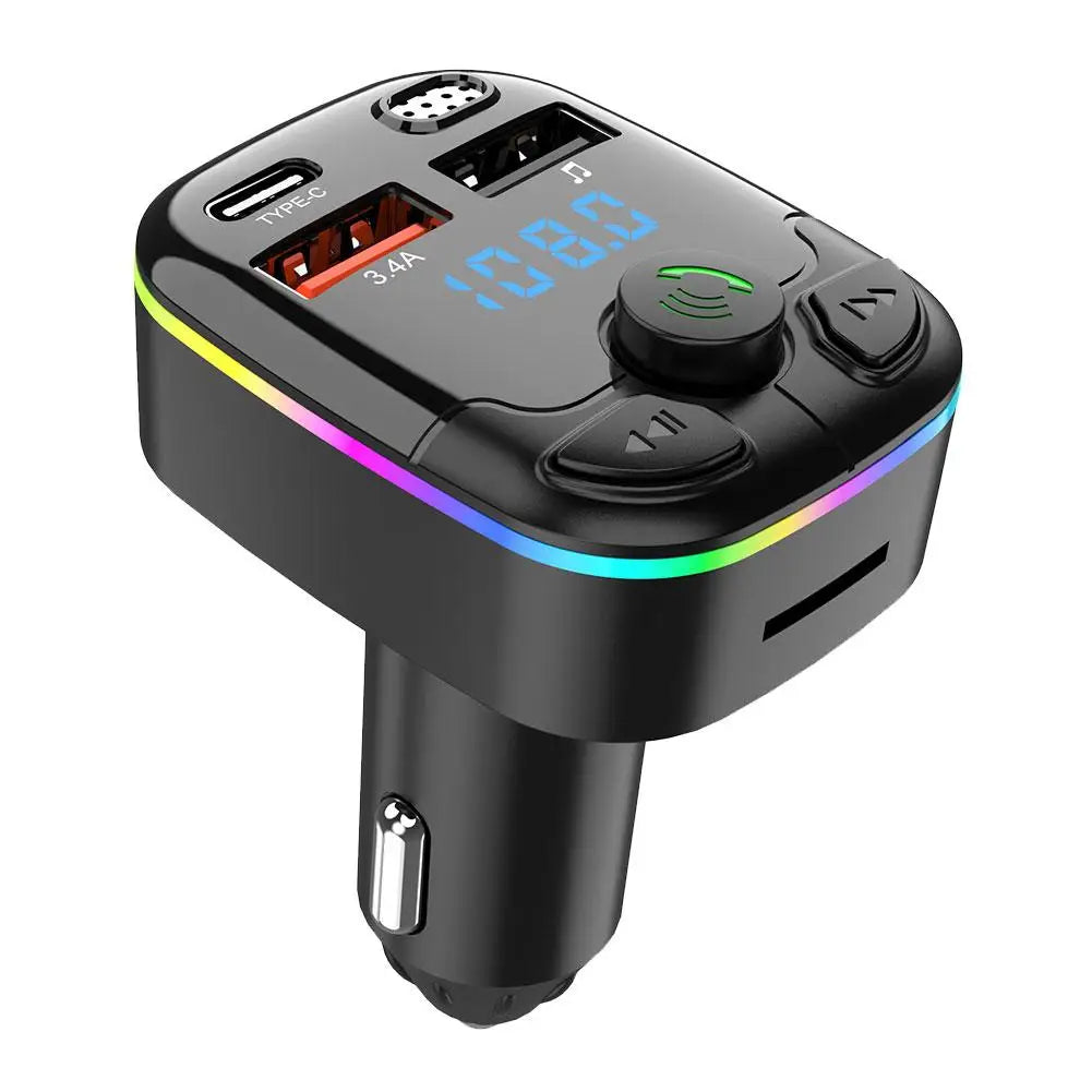 Bluetooth FM Transmitter & Fast Car Charger