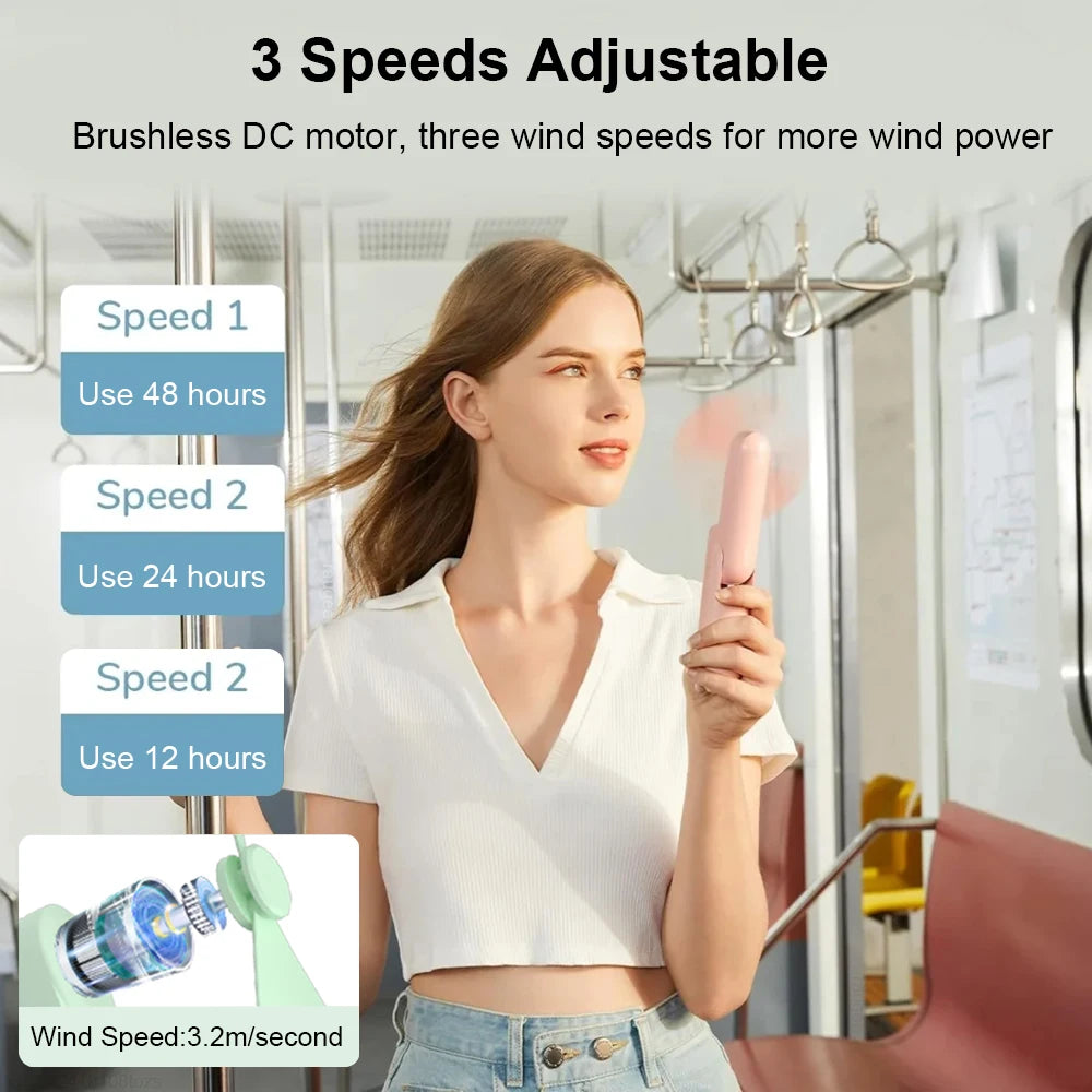 Portable USB Rechargeable Handheld Fan