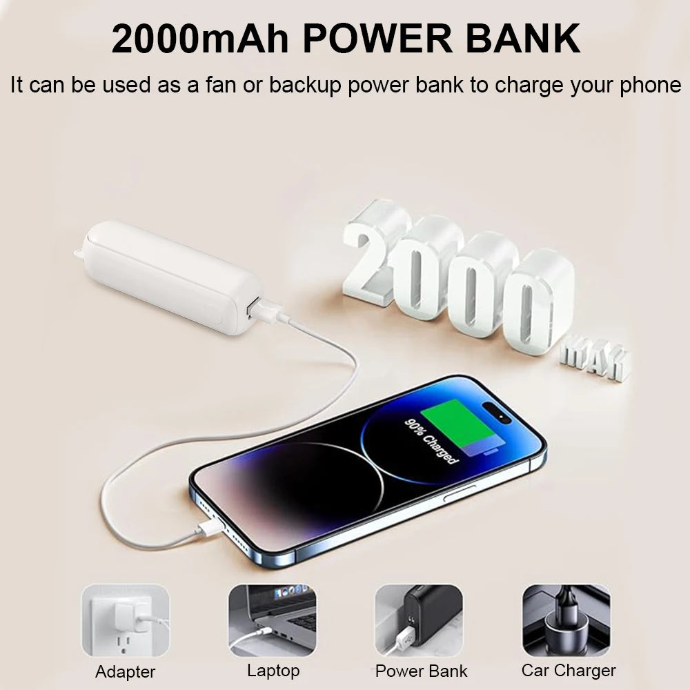 Portable USB Rechargeable Handheld Fan