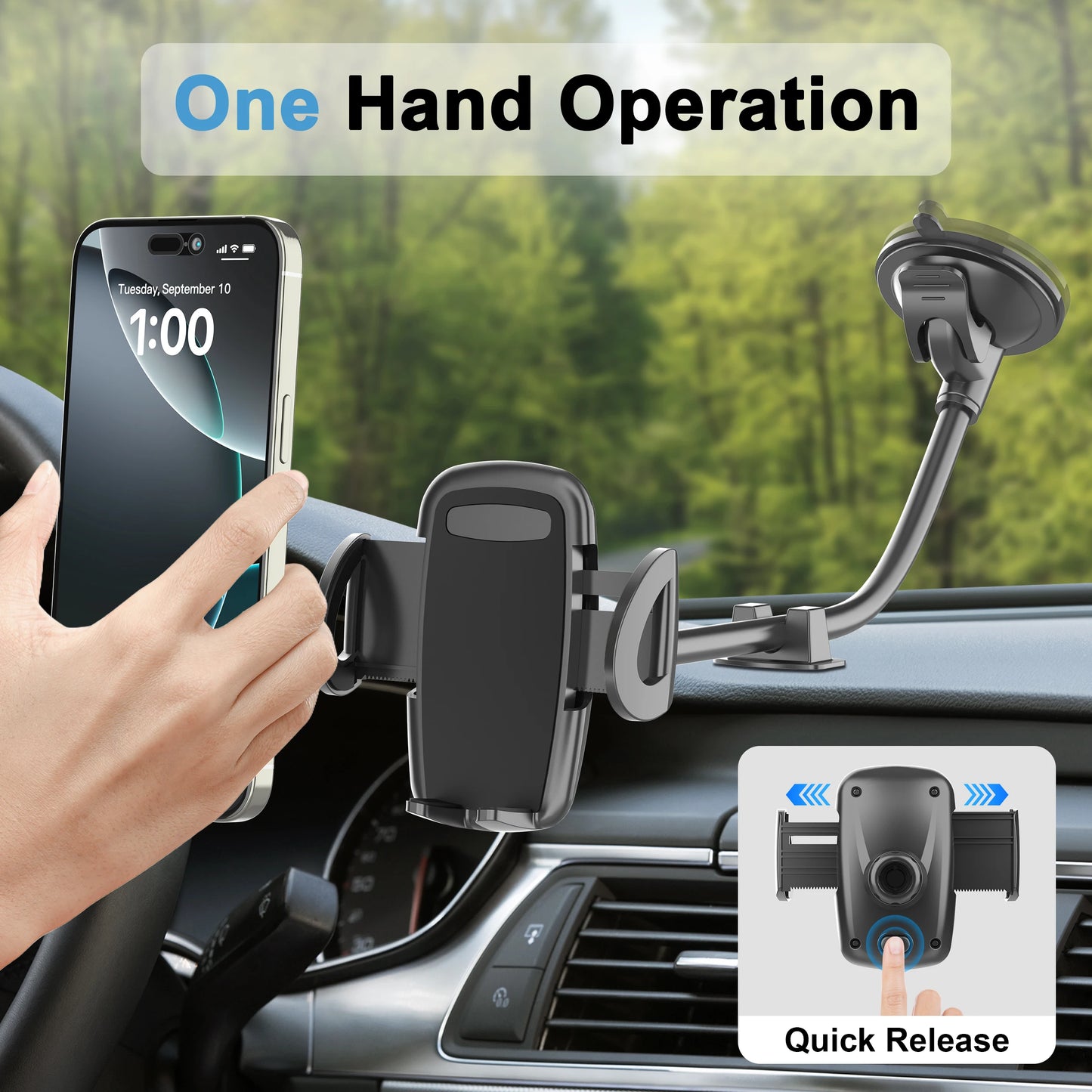 Flexible Windshield Car Phone Mount