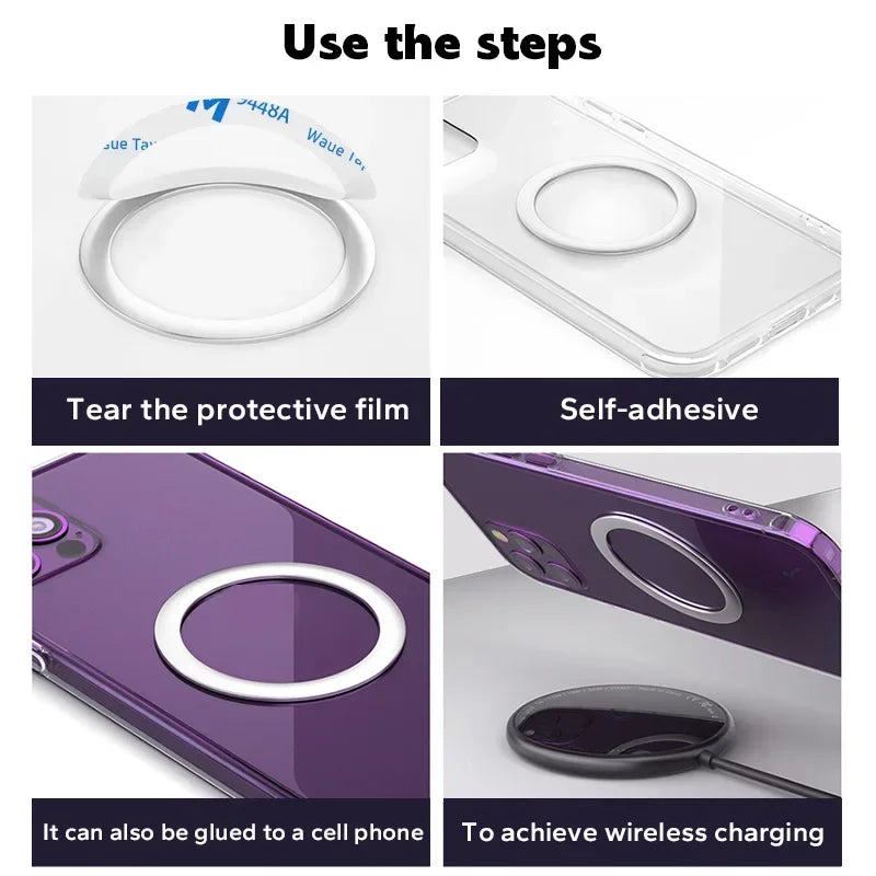 MagSafe Metal Ring Stainless Steel Stickers