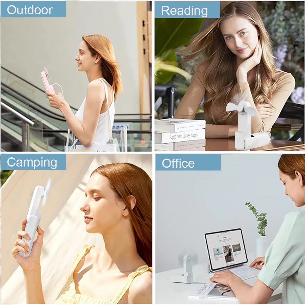 Portable USB Rechargeable Handheld Fan
