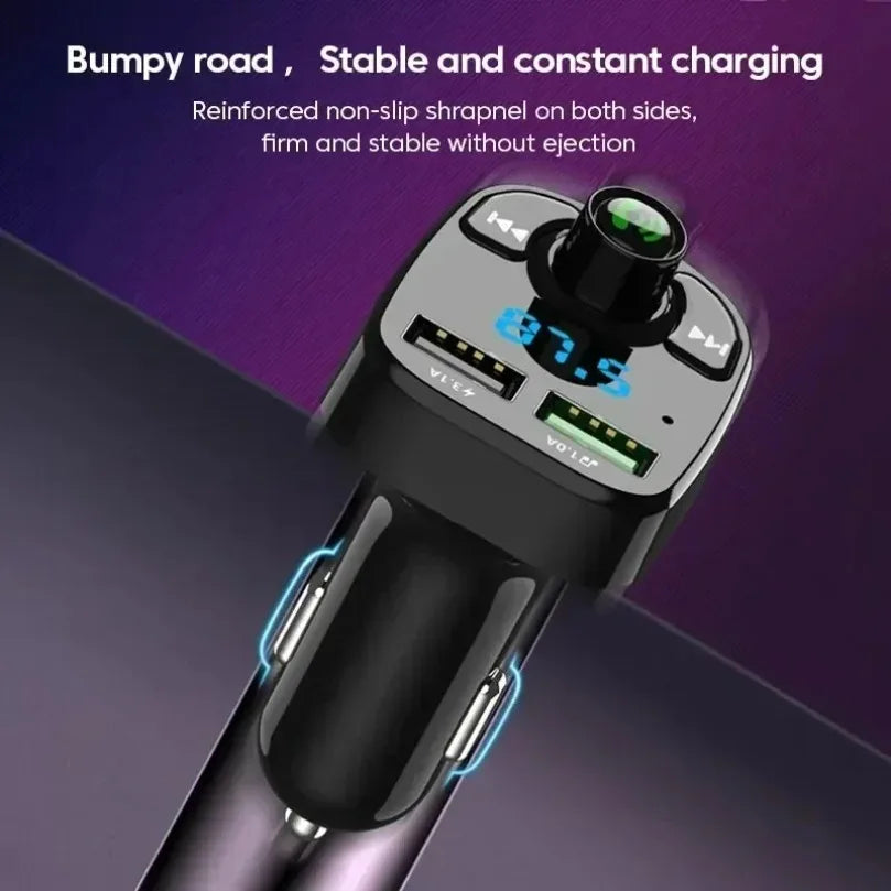 Bluetooth FM Transmitter & Fast Car Charging