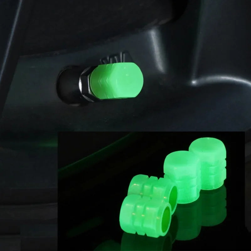 Glow-in-the-Dark Tyre Valve Caps