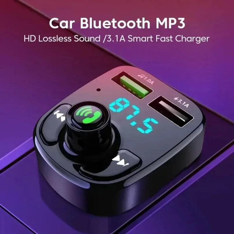 Bluetooth FM Transmitter & Fast Car Charging