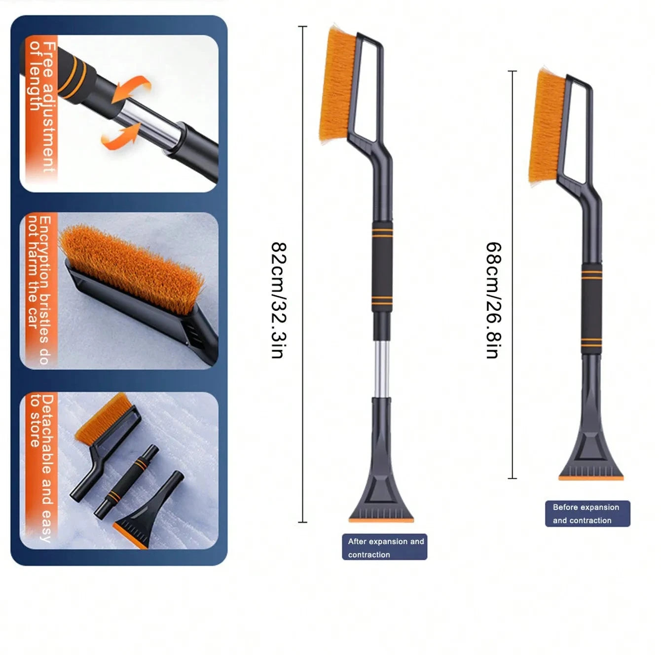 Detachable Snow Brush & Ice Scraper